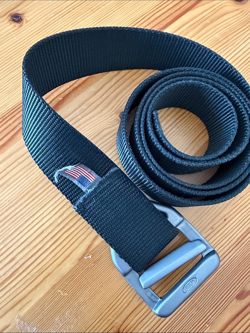Black Tactical Webbing Belt with Metal Buckle